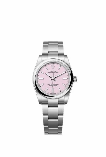 Rolex Oyster Perpetual 34 Stainless Steel / Candy Pink 124200-0009 (M124200-0009)